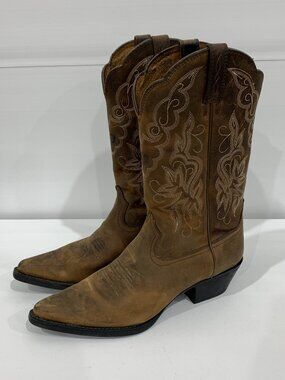 Ariat Women's Brown Leather Snip Toe Cowboy Boot Size 8B